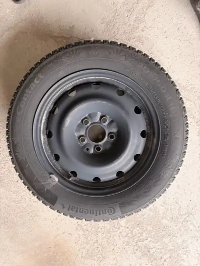 Less than 300km, basically brand new continental ice contact tires. Sold the car and have no use for...