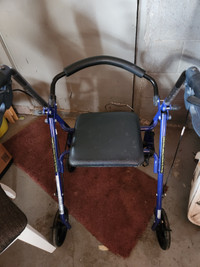 Walker with seat