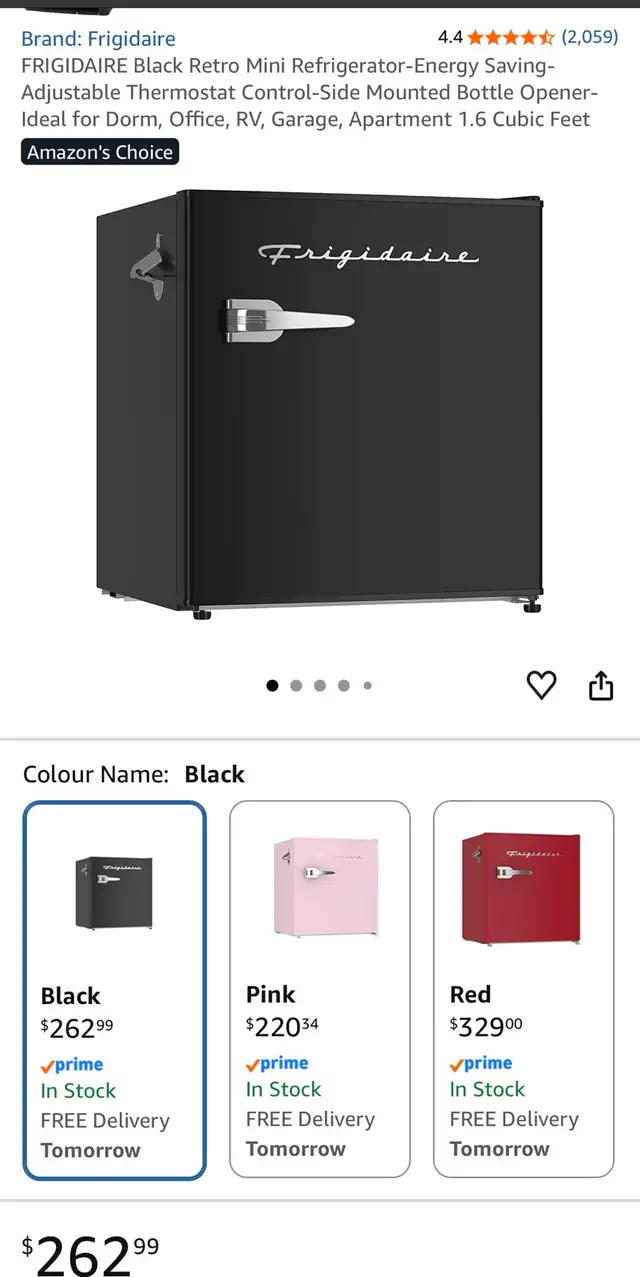 Frigidaire 1.6 cu.ft. Retro Mini Refrigerator in Refrigerators in City of Toronto - Image 3