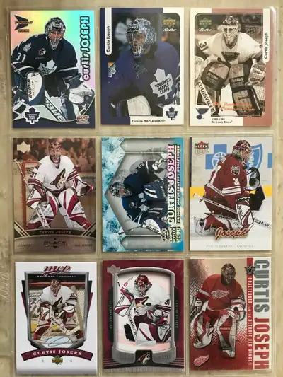 Lot de 17 cartes de hockey différentes - Curtis Joseph, View more