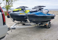 Pair of 2021 Seadoo GTI 130 SE's on a double trailer
