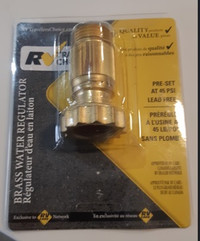 New 45 psi Brass Water Regulator for RV Trailer