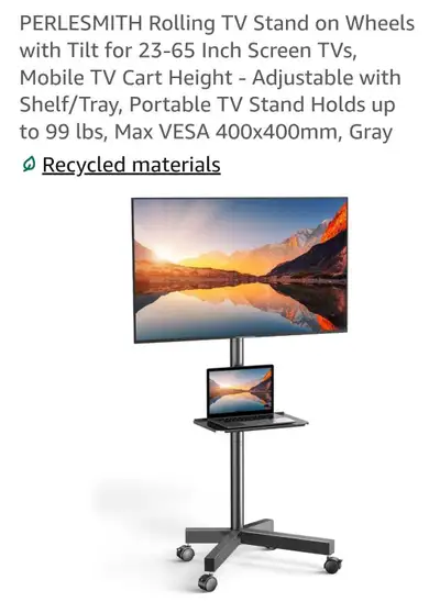 Rolling TV Stand, View more