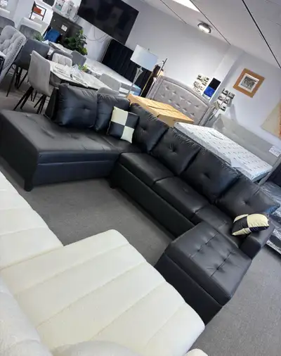 Leather sectional sofa, View more