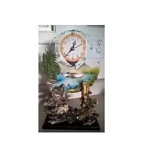 Wolf Sculpture Night Light and Wolf Scuplture Pendulum Clock, View more