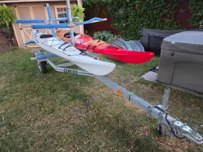 Two Clearwater Design kayaks 15.5ft, in good condition. The trailer was purchased new in 2020 for $2...