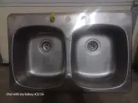 15$ Stainless Steel Double Sink