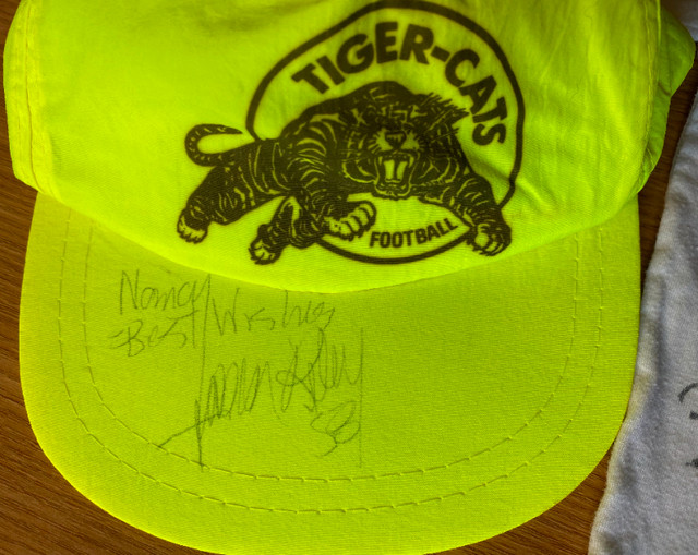 Vintage Tiger-Cats Memorabilia and Autographed Hat and Shirt in Arts & Collectibles in Hamilton - Image 2