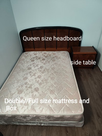 Double/Full mattress box Queen headboard side table 