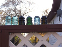 100 year old Plus Glass Insulators