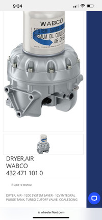 Brand new air dryer meritor Wabco