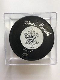 Marcel Pronovost (deceased) Toronto Maple Leafs Puck Autographed