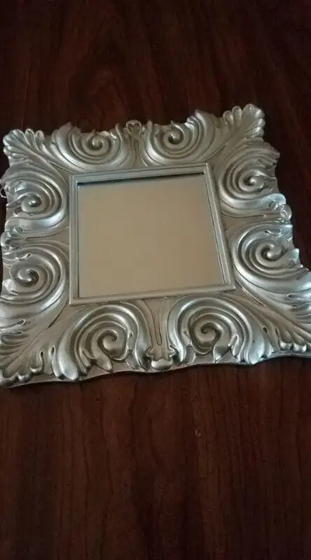 Wrought iron wicker shelf & Silver Square Mirror in Multi-item in Oshawa / Durham Region - Image 5