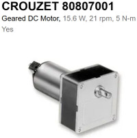 Moteur CROUZET 80807001 Geared 24VDC Motor 15.6 W 21 rpm 5 N-m