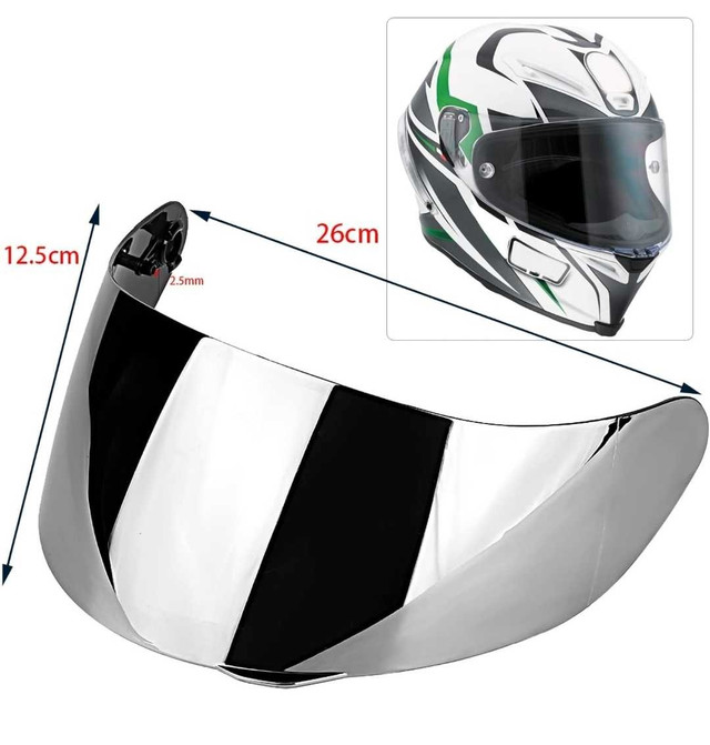 AGV K1 K3 K3SV K5 Silver Plated Visor. New in Motorcycle Parts & Accessories in City of Montréal