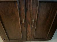 Solid Dark Wood Cabinet