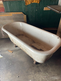 Vintage Cast Iron Lega Bathtub - Large