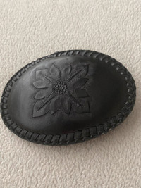 Vintage leather belt buckle