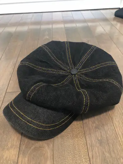 Black cap (Jean type of fabric), View more