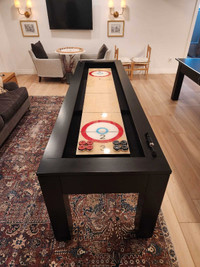 New Shuffleboard Tables with table top Curling option