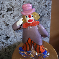 Vintage murano glass clown figurine