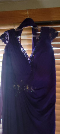 Evening gown and shawl