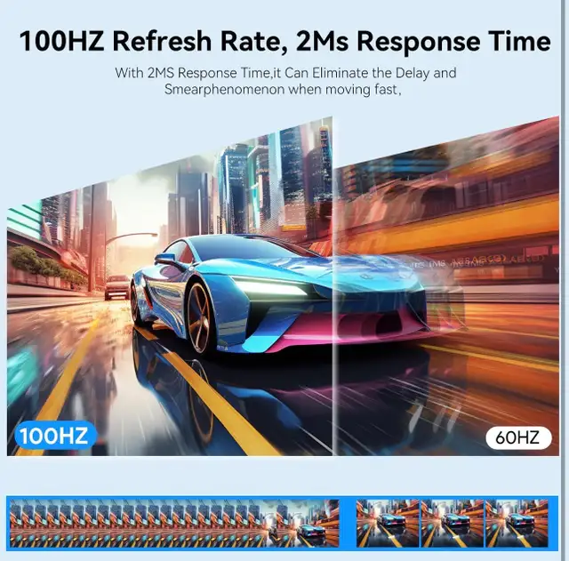 Portable Monitor 23.8" 100Hz IPS FHD 1080P Freesync Dual Speaker in Monitors in City of Toronto - Image 7