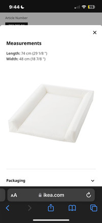Diaper Changing Pad ( from IKEA)