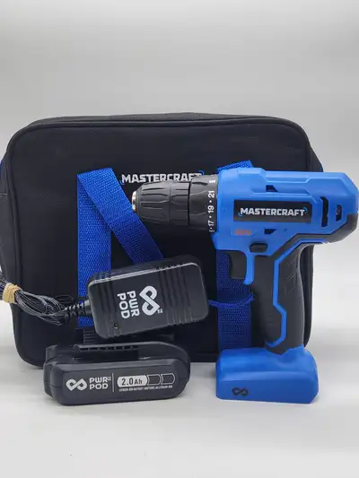 mastercraft drill  w/ battery, charger and bag, View more