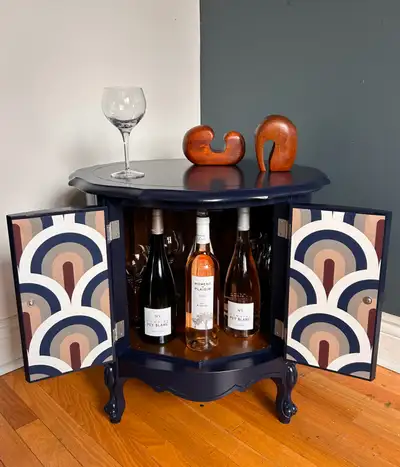 SOLD—Midnight Blue End / Side Cabinet, View more