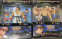 Jada Toys Street Fighter Ryu and Fei Long action figures NEW