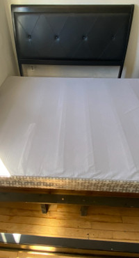 Queen Size Bedframe + Box Spring for Sale
