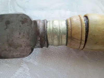 it needs a little repair, the handle is bone of some kind, James Lydon and Company - can repurpose t...