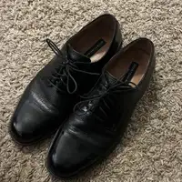Bostonian Black Oxford Loafers Lace-up Leather Shoes Size 9 M