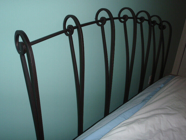 Wrought Iron Scroll Headboard (for Queen frame) in Beds & Mattresses in Moncton