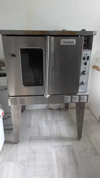 US electric range $2000 Weston trays 200 Cookie bins $20 Wrapper $100 Tray racks $150 each Oven tray...