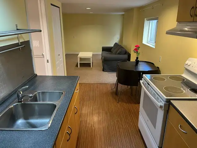 Renovated,quiet,spacious garden-level suite.very close to King E