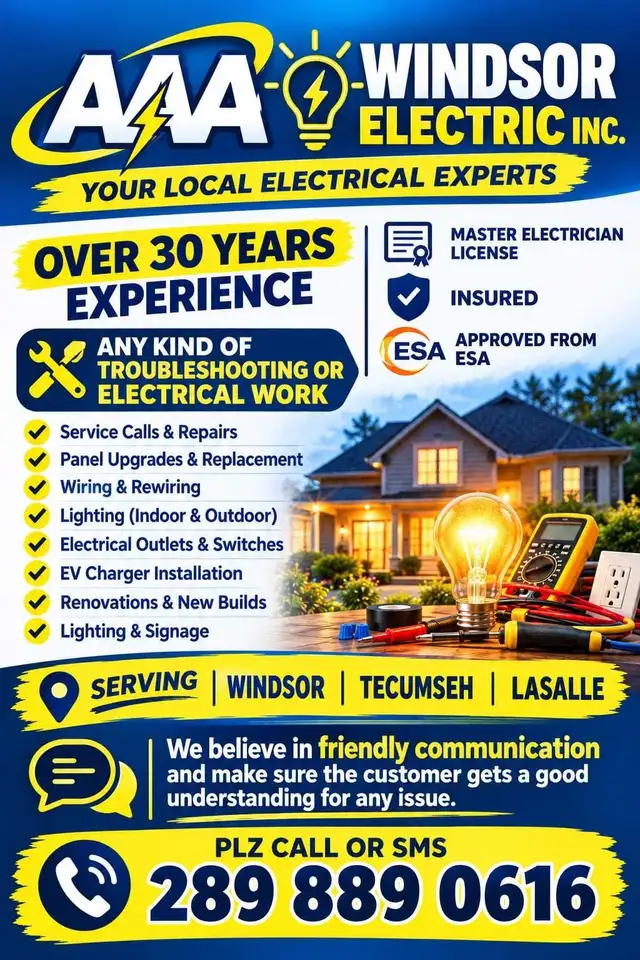 Master electrician AAA Windsor Electric