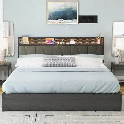 Reno King Lift Up Storage Bed, View more