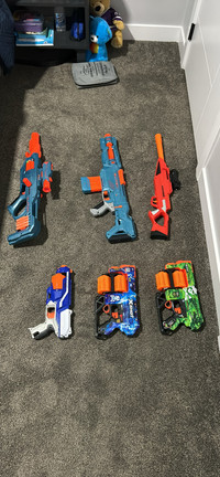 6 nerf guns