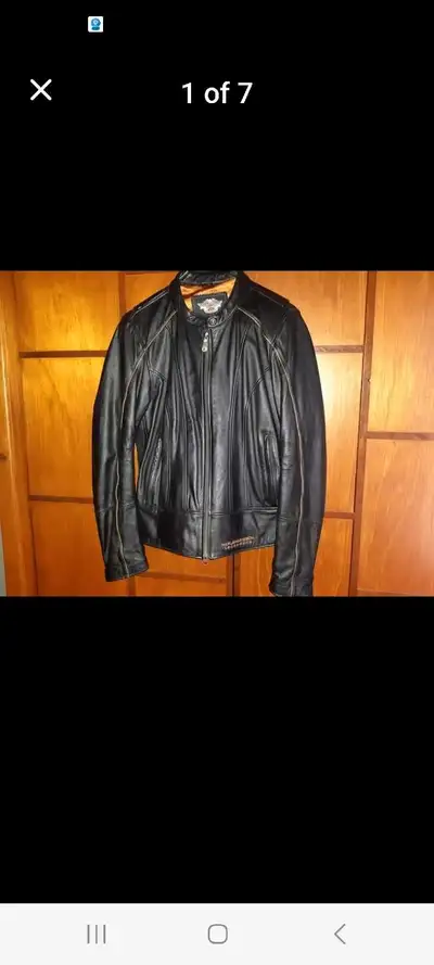 Ladies Harley Davidson 105th Anniversary Leather Jacket, View more
