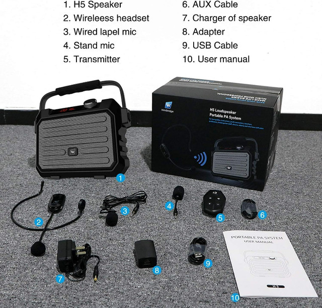 Wireless Portable PA System with Wireless Headset Lapel Micropho in General Electronics in Markham / York Region - Image 4