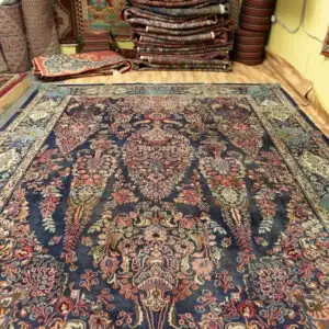 AUTHENTIC HAND KNOTTED PERSIAN KASHMAR 12.6FT x 9.6FT WOOL RUG, View more