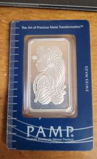 Bar en argent/silver bullion Pamp 1 oz/Ounce/once