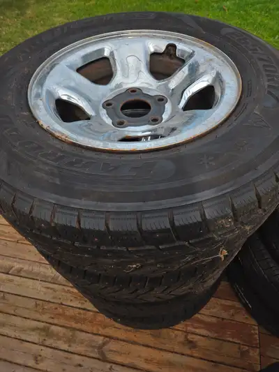 265/R17 Winter on rims, Summer no rims, both sets for sale $1200.00. Will fit Ram 1500 pickup 2017 a...