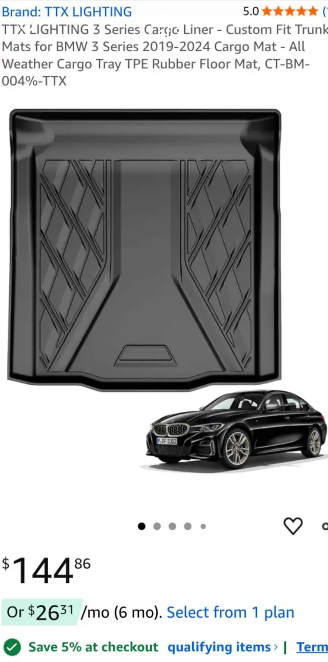 2019-2024 BMW 3 Series Cargo Mat in Other Parts & Accessories in Ottawa - Image 3