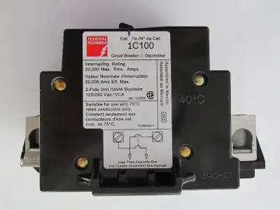 NEW Federal Pioneer Stab-Lok  100 Amp Double Pole Breakers, View more