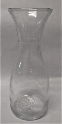 Vintage BRF LITRO Milk Glass Bottle No Crack/Chip, Made in Italy