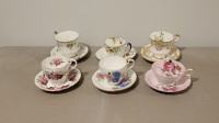 11 PARAGON CUPS AND SAUCERS