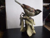 Tay Italy Bird Figurine - " Sparrow on a Pea Vine " -